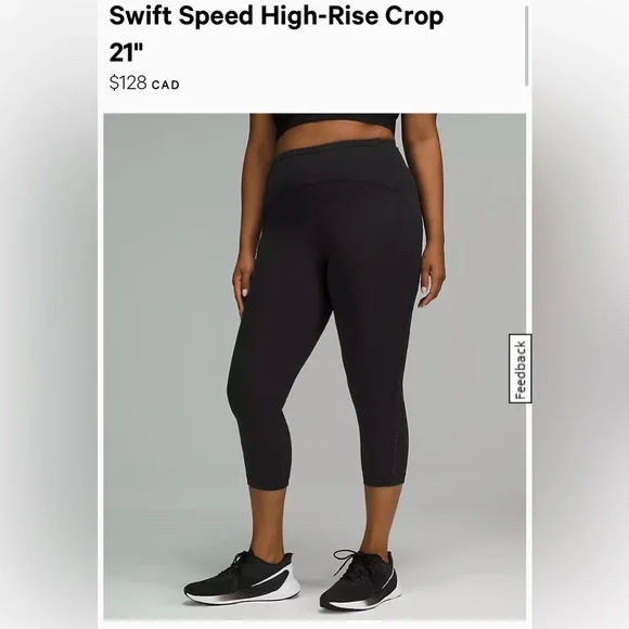 Lululemon Swift Speed High Rise Crop 21” - Picture 1 of 8